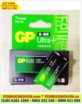 GP Ultra 1604AUP 6LR61, Pin 9v Alkaline GP Ultra 1604AUP 6LR61 MN1604 chính hãng, MẪU MỚI